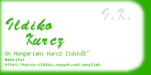 ildiko kurcz business card